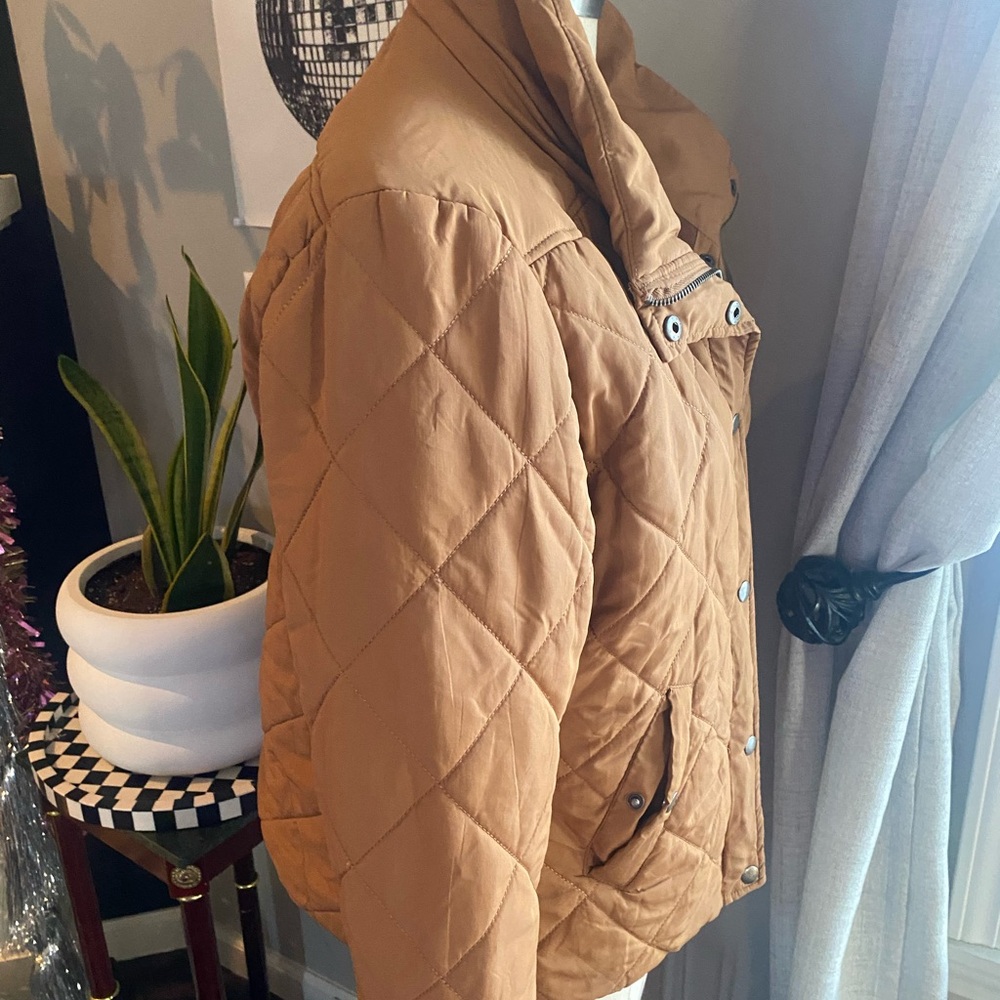 Quilted Tan Jacket - Picture 2 of 4